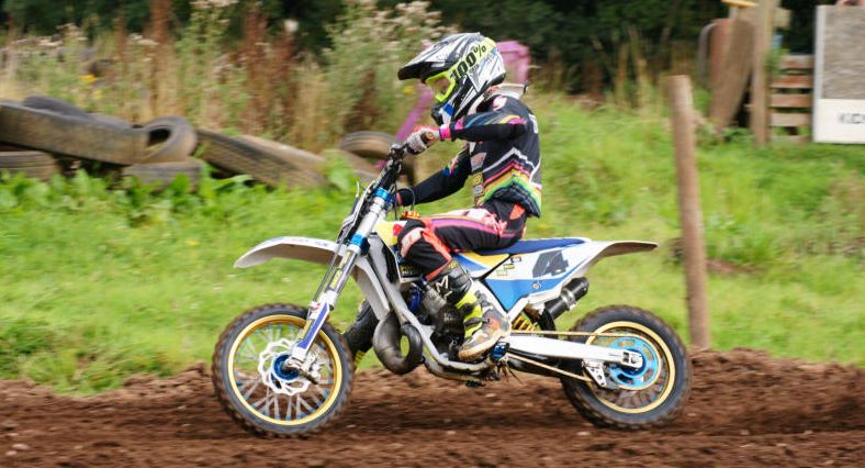 Young rider on a 50cc bike